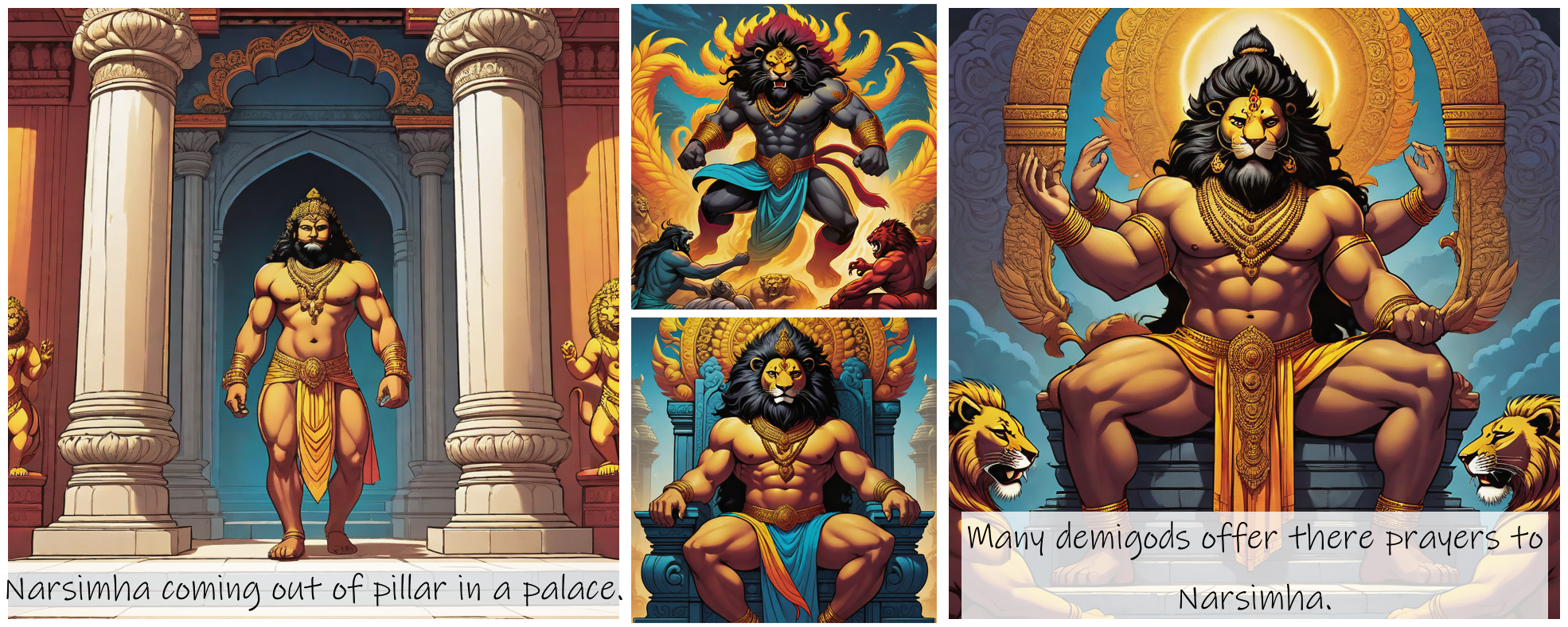 Story Diffusion - Comic book Image - a-narsimha-img-who-is-half-man-and-half-lion-5ypg4xvvcxrgp0cfdaw8e1h4fw