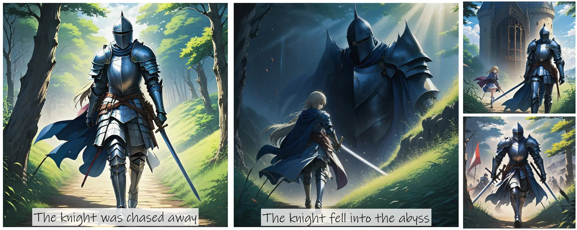 Story Diffusion - Japanese Anime Image - the-knight-was-chased-away-weg91r0dwsrgp0cffvqbw9kpyg