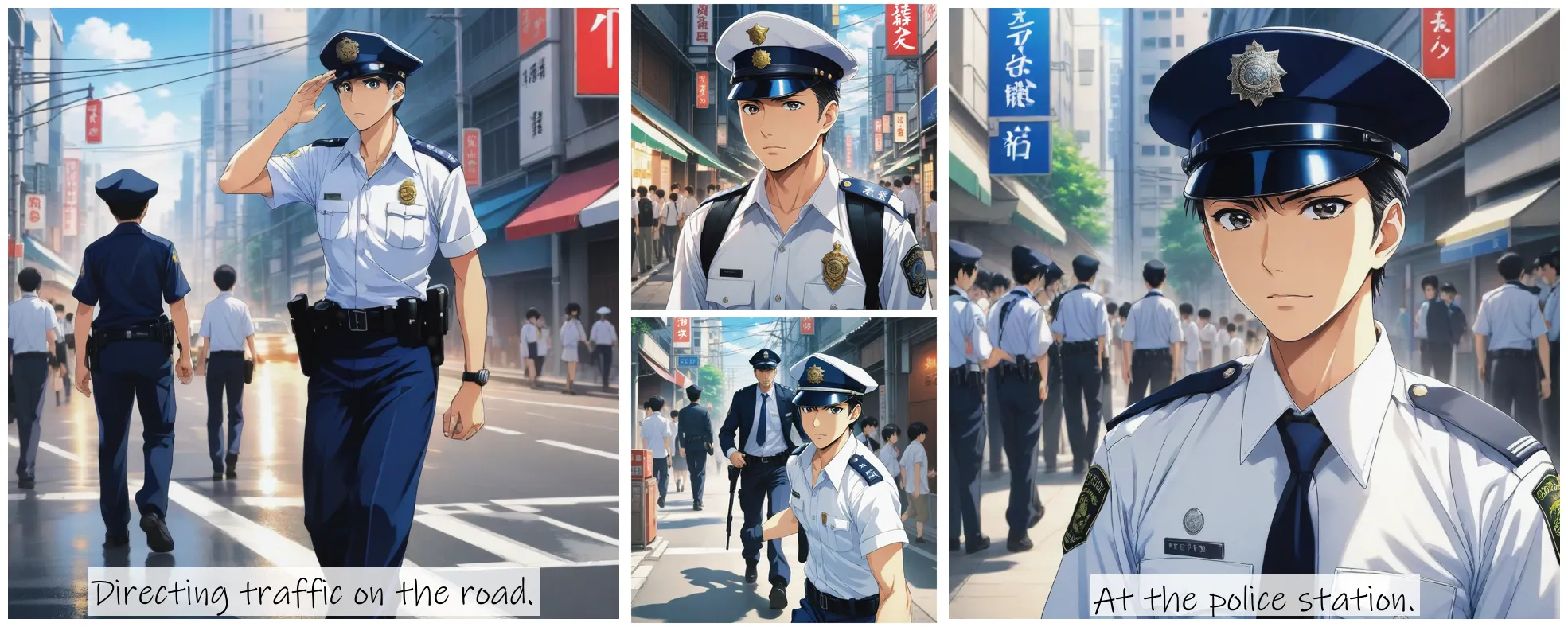 Story Diffusion - Japanese Anime Image - a-policeman-img-wearing-a-white-shirt-xaxb0nwc41rgp0cfn418ncynnc