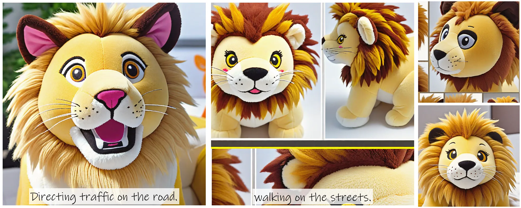 Story Diffusion - Comic book Image - a-closeup-of-a-plush-toy-that-resembles-a-lion-img-the-toy-is-predominantly-yellow-with-brown-ears-and-a-friendly-cartoonish-face-the-lion-has-a-white-snout-with-embroidered-details-including-a-smile-and-whiskers-its-eyes-are-ro-9exyj4gs69rgg0cfmx7axm6a6g