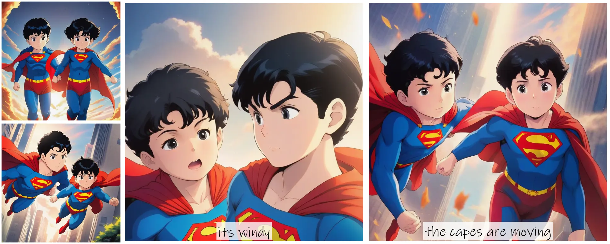 Story Diffusion - Japanese Anime Image - two-young-boys-img-in-a-superman-costume-4bbqe7s5nxrgm0cg0g8rs8zcx4