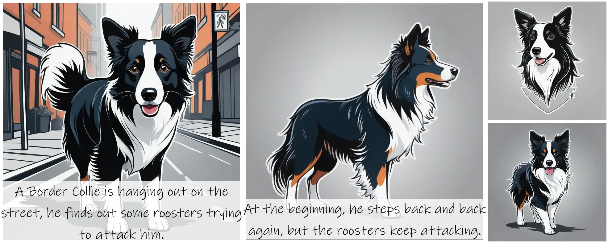 Story Diffusion - Line art Image - a-border-collie-with-a-special-fringe-is-very-likable-and-everyone-likes-it-a-lot--0pszbzhy4drgg0cfwdzrmrtvw0