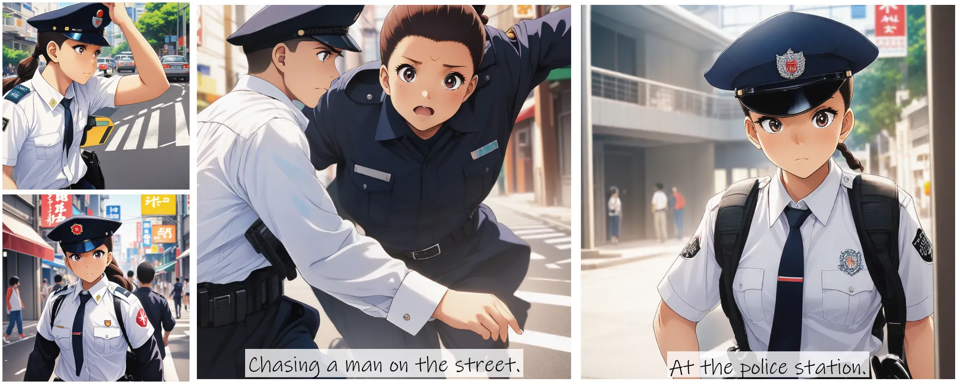 Story Diffusion - Japanese Anime Image - a-policeman-img-wearing-a-white-shirt-fzrpneycw5rgg0cfwvetz7n8cc