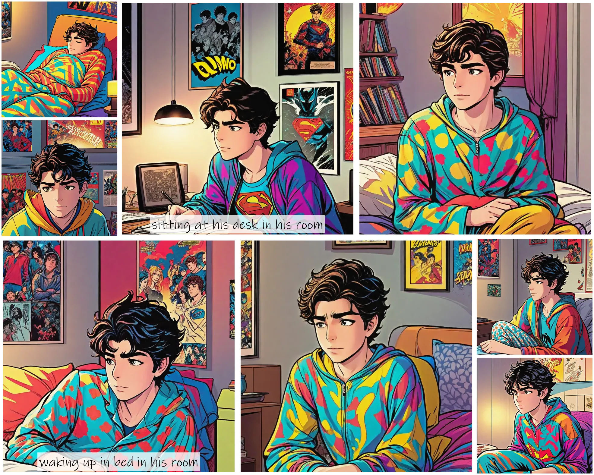 Story Diffusion - Comic book Image - a-teenage-boy-img-wearing-pajamas-5tnegr2qx5rgg0cfms4v5eapbw